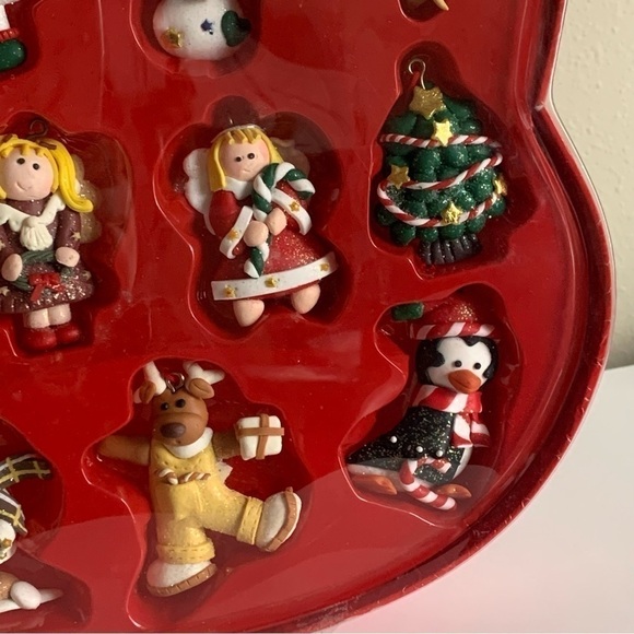 Vintage Mini Christmas Tree Ornaments Snowman Reindeer Penguin Santa Kmart 24PC - Picture 5 of 12